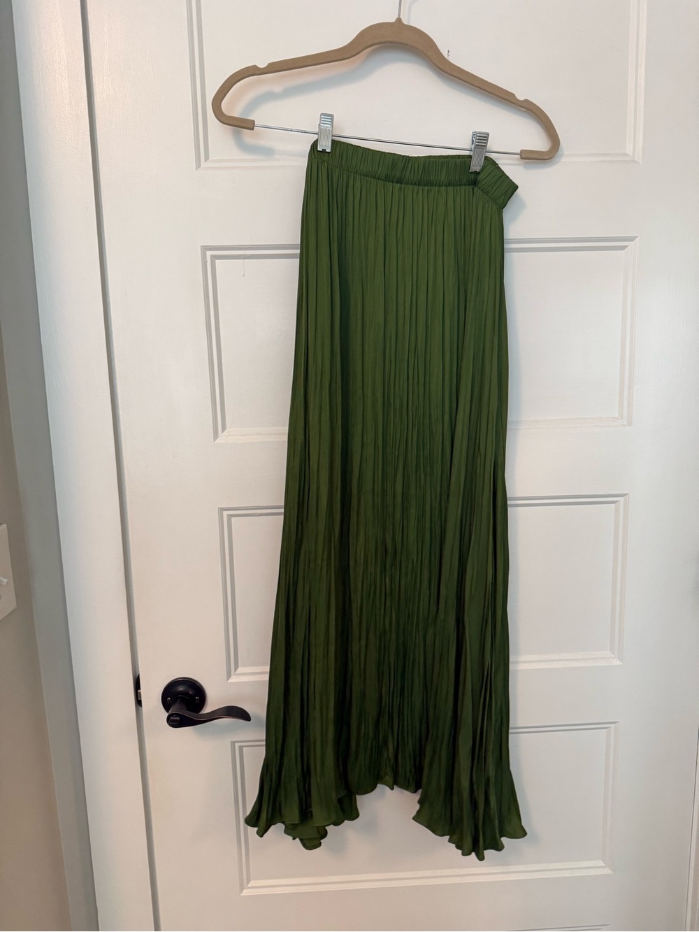 Zara Olive Green Pleated Maxi Skirt - Women’s Xsmall-Small
